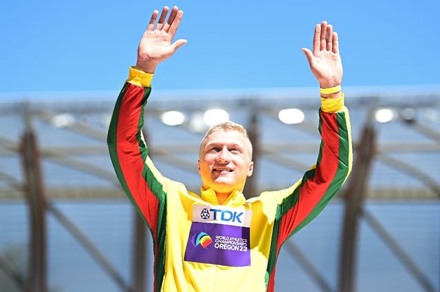 Lithuanian discus thrower Mykolas Alekna broke the olderst men's world record in athletics on Sunday
