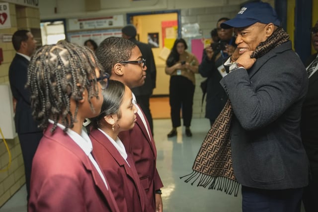 Adams had been pushing for an extension of mayoral control of city schools to be included in the state budget.