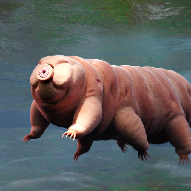 Stock image of a tardigrade. These microscopic animals can withstand immense levels of radiation.