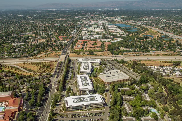 An aerial view of Los Gatos, Calif. Charles “Todd” Hill was sentenced to four years in jail for running real estate schemes in Silicon Valley.