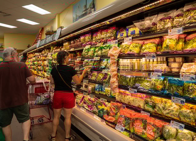 Woman shops at a Trader Joe's store