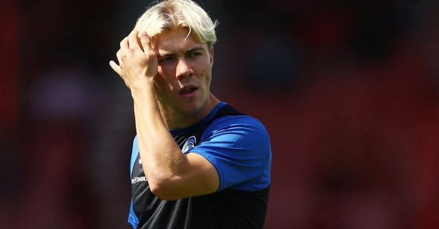 Soccer Football - Pre Season Friendly - AFC Bournemouth v Atalanta - Vitality Stadium, Bournemouth, Britain - July 29, 2023. Atalanta's Rasmus Hojlund during the warm up before the match Action Images via Reuters/Matthew Childs/File Photo
