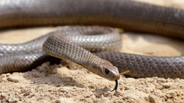 A deadly Australia eastern brown snake.