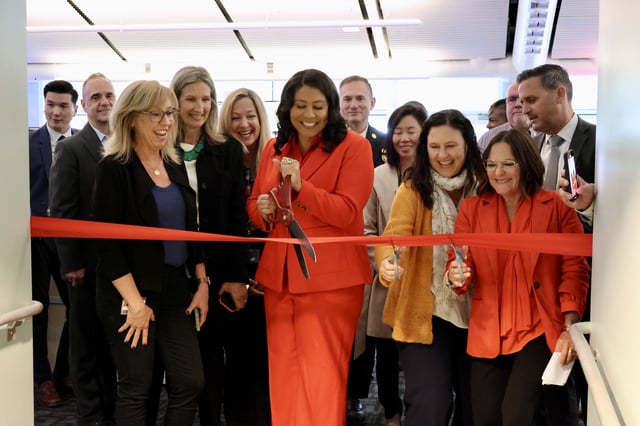 Mayor London Breed attended the grand opening of the new call center on Wednesday.