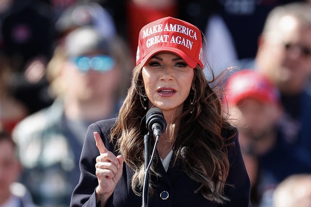 Noem in MAGA hat
