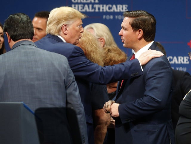 Donald Trump and Florida Governor Ron DeSantis in 2019. Photo: Tampa Bay Times / TNS