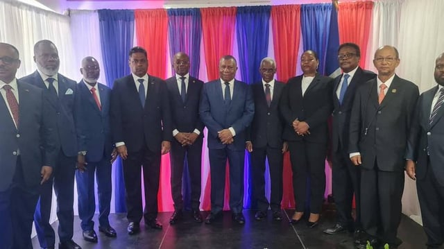 Members of Haiti’s new transitional presidential council