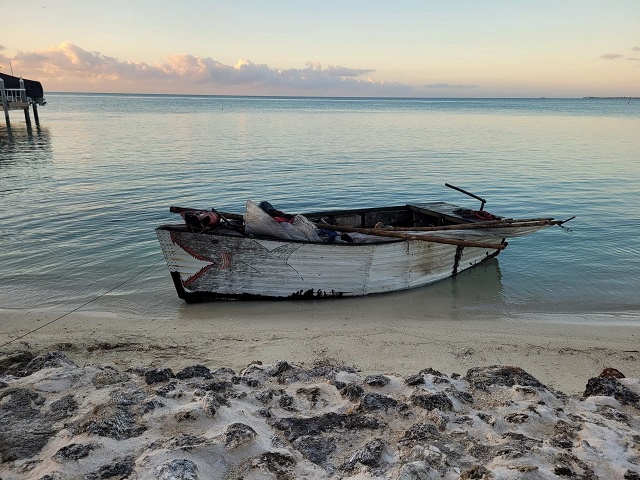 Cuban migrants apprehended after a makeshift boat landed in the Florida Keys. (U.S. Border Patrol/Miami Sector)