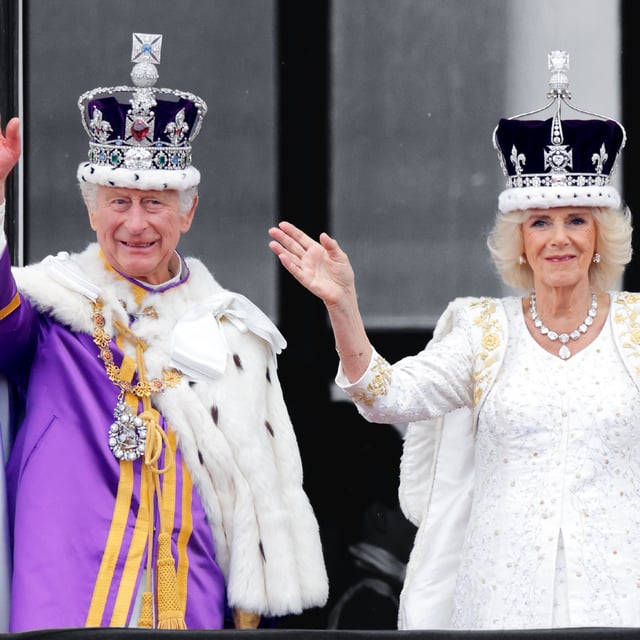 King Charles III and Queen Camilla photographed on the day of their coronation, May 6, 2023. The couple were crowned in a historic service at Westminster Abbey.
