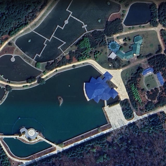 This photo shows North Korean leader Kim Jong Un's Ryokpo Palace before demolition began. In a May 6 report, analysis by NK Pro revealed several buildings had been brought down in recent weeks.