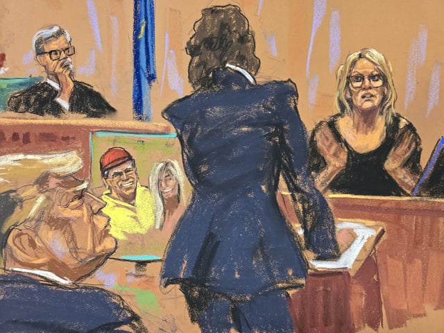 Stormy Daniels is questioned during Donald Trump's hush money trial on Tuesday, May 7.