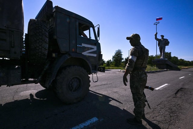 A Russian serviceman