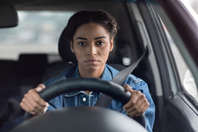 Woman in car