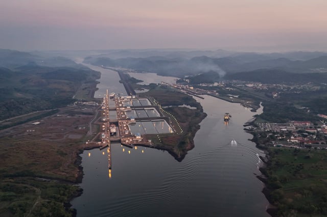 Nicaragua’s canal had been pitched as a competitor to the nearby Panama Canal (pictured). Photo: AP