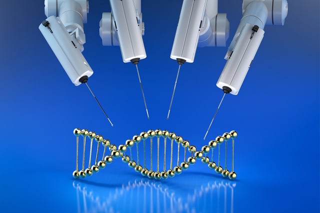 AI DNA Editing Genetic Engineering Concept
