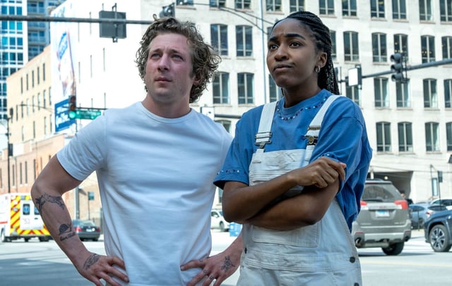 Jeremy Allen White and Ayo Edibiri in 'The Bear'. CREDIT: Disney