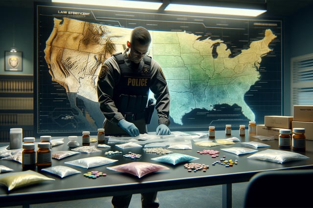 Police Drug Enforcement Illicit Pills
