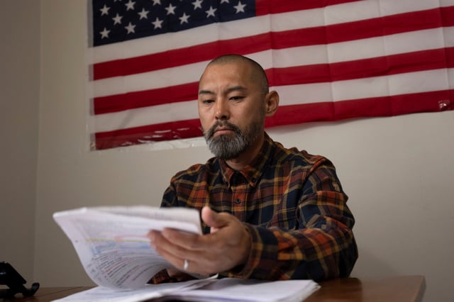 Chinese migrant Li Kai, aka Khaled, came to the US with his wife and two sons seeking religious freedom and a better life. Photo: AP