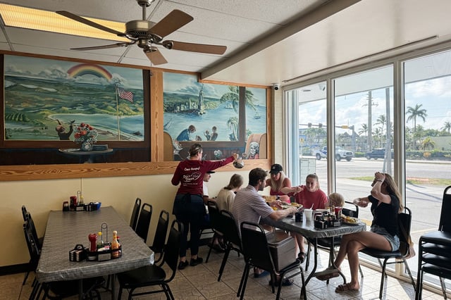 An inside view of the diner restaurant in Key Largo, United States on May 8, 2024.