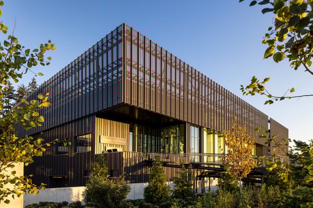 Microsoft's Thermal Energy Center at its Redmond, Wash. headquarters. The center taps geothermal energy from the earth to provide clean power. (Microsoft Photo)