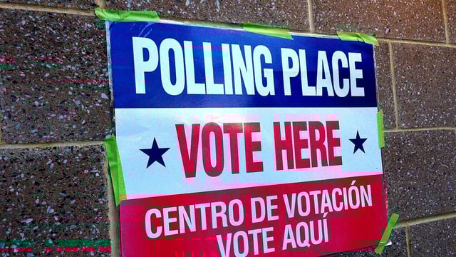 Polling place sign