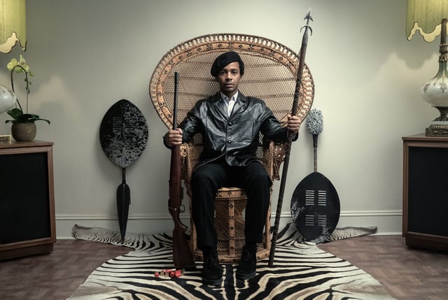 André Holland as Black Panther leader Huey P. Newton in "The Big Cigar," premiering May 17, 2024, on Apple TV+.