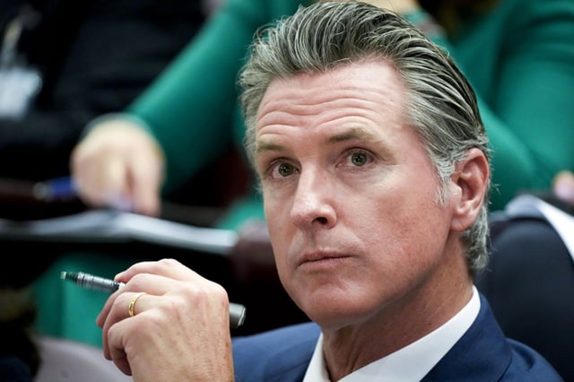 Gavin Newsom at The Vatican on May 16, 2024.