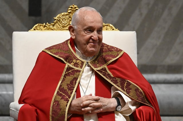 Pope Francis presides over Sunday mass