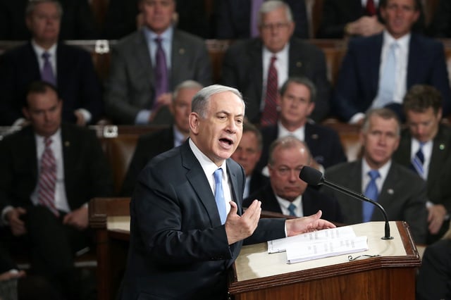 Israeli Prime Minister Benjamin Netanyahu addresses a joint meeting of Congress in the House chamber at the U.S. Capitol, on March 3, 2015.
