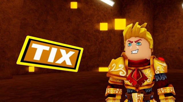 A Tix in Driving Empire hidden in a cave during the Classic Roblox event.