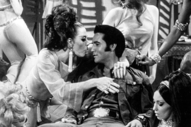 Elvis Presley performing on the Elvis comeback TV special on June 27, 1968.