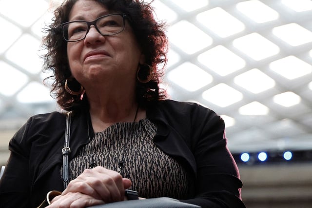 In this October 2023 file photo, Supreme Court Justice Sonia Sotomayor attends an event at the National Portrait Gallery in Washington, D.C.