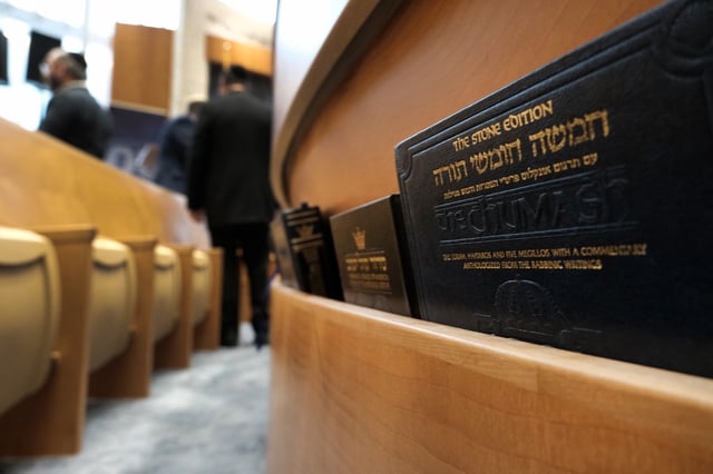 Jewish leaders, politicians and others attend a conference addressing the rise in antisemitic incidents across the United States at the Lincoln Square Synagogue in Manhattan on December 12, 2022 in New York City.