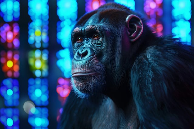Great Ape Genetic Chromosome Sequencing Art