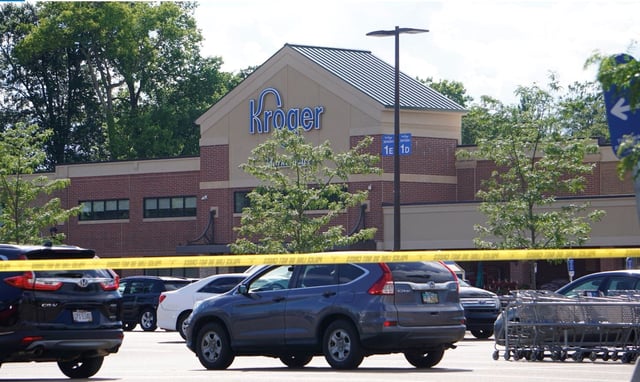 Two suspects were shot and taken to the hospital after a shooting at a Kroger in Colerain Township, according to Colerain Township Police Public Information Officer James Love.