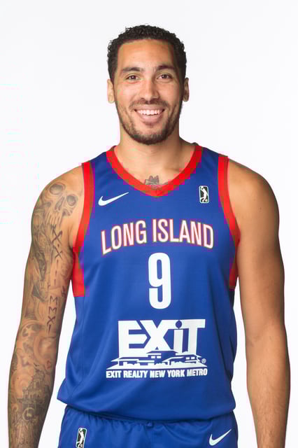 UNIONDALE, NY - SEPTEMBER 24: Drew Gordon #9 of the Long Island Nets poses for a head shot during the NBA G-League media day at NYCB Live in Uniondale, New York on October 26, 2018. NOTE TO USER: User expressly acknowledges and agrees that, by downloading and/or using this photograph, user is consenting to the terms and conditions of the Getty Images License Agreement. Mandatory Copyright Notice: Copyright 2018 NBAE (Photo by Alex Nahorniak-Svenski/NBAE via Getty Images)