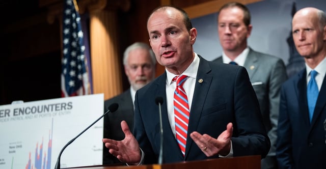 Sen. Mike Lee, R-Utah, is spearheading an effort to block the Democrats' agenda along with Sens. Ron Johnson, R-Wis., Eric Schmitt, R-Mo., Rick Scott, R-Fla., and others. (Photo: Tom Williams/Getty Images)