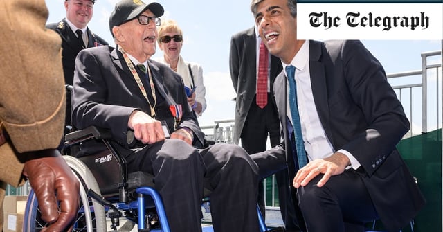 Rishi Sunak, speaking with a D-Day veteran in Portsmouth on Wednesday, said former members of the military 'deserve to live prosperous, fulfilled lives'