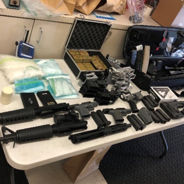 Agents seized two pounds of methamphetamine and a cache of ghost guns and ammunition on June 30, 2021. Today's arrests are the result of a long-term investigation.