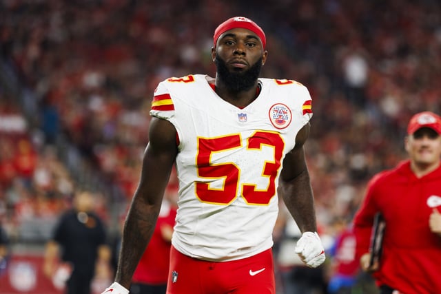 Kansas City Chiefs player BJ Thompson during a game against the Arizona Cardinals in Glendale, Ariz., on Aug.19, 2023. 