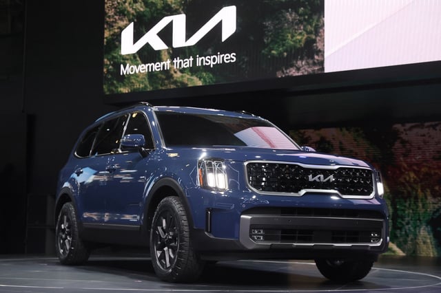 The 2023 Kia Telluride is unveiled at the 2022 New York International Auto Show, in Manhattan, New York City, U.S., April 13, 2022.