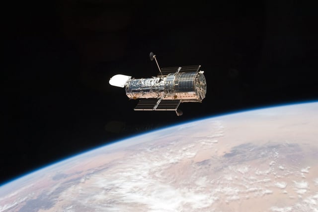 This image of NASA's Hubble Space Telescope was taken on May 19, 2009 after deployment during Servicing Mission 4. 