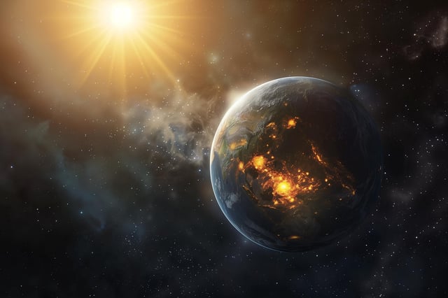 Planet Earth Interstellar Gas Concept