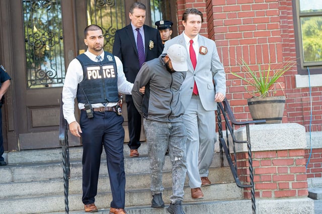 Carlisto Acevedo Brito, a suspect in the day care death of 1-year-old Nicholas Dominici, was taken from the NYPD 52nd Precinct in the Bronx on September 17, 2023.