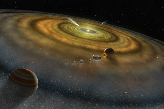 Asteroid collision: CREDIT:NASA/LYNETTE COOK