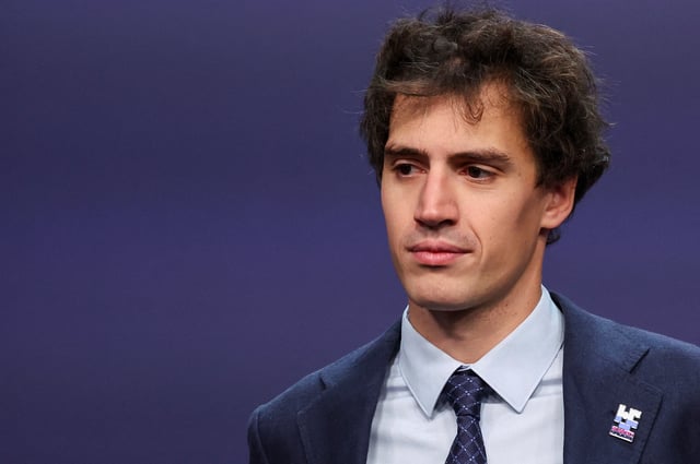 Arthur Mensch, co-founder and CEO of Mistral AI attends the UK Artificial Intelligence (AI) Safety Summit at Bletchley Park, in central England, on November 2, 2023. (Photo by TOBY MELVILLE / POOL / AFP) (Photo by TOBY MELVILLE/POOL/AFP via Getty Images)