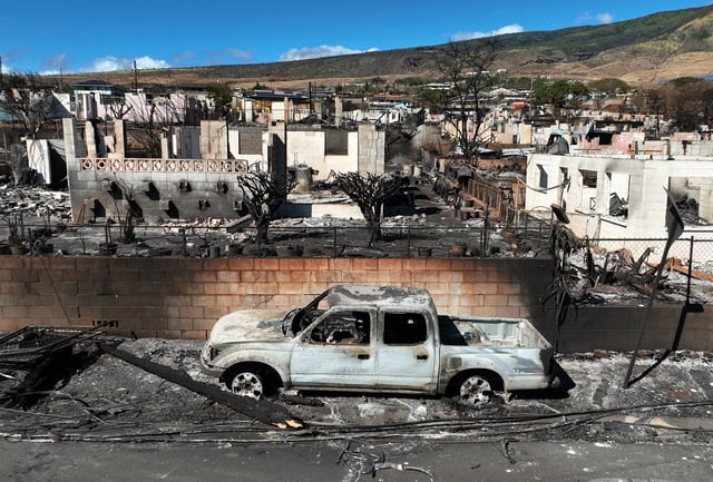 Maui fire aftermath on Hawaii