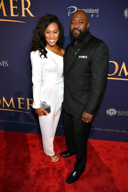 Priscilla Shirer and Jerry Shirer attend the premiere of "Overcomer" at The Woodruff Arts Center & Symphony Hall on August 15, 2019 in Atlanta, Georgia.