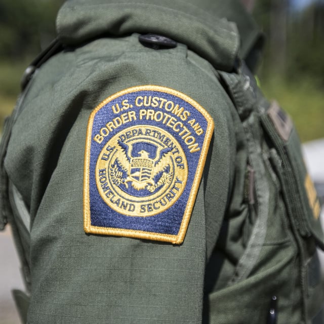 This illustrative image shows the uniform of a U.S. Border Patrol agent in West Enfield, Maine. Eight men from Tajikistan with suspected links to ISIS have been arrested after entering the U.S. it has been reported.