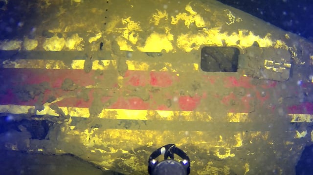 Sonar image of wreckage